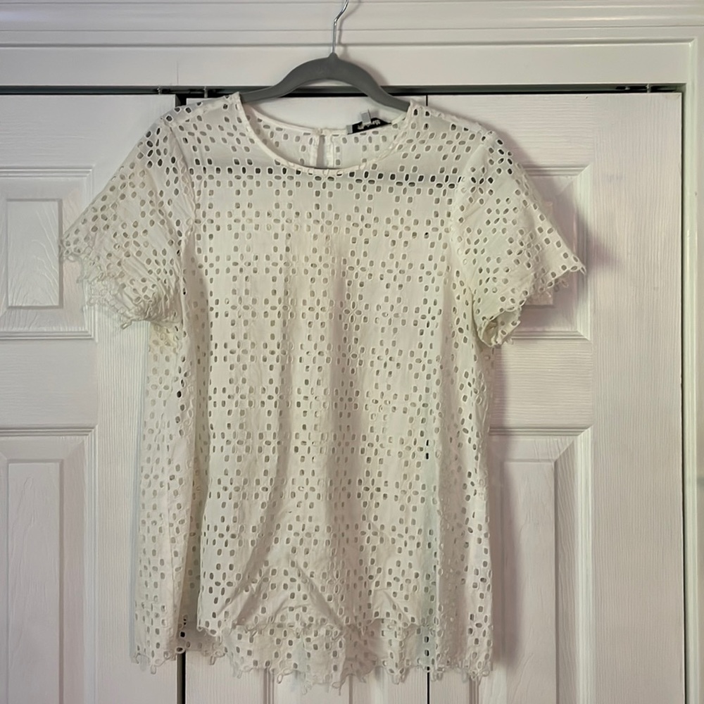 Madewell eyelet top